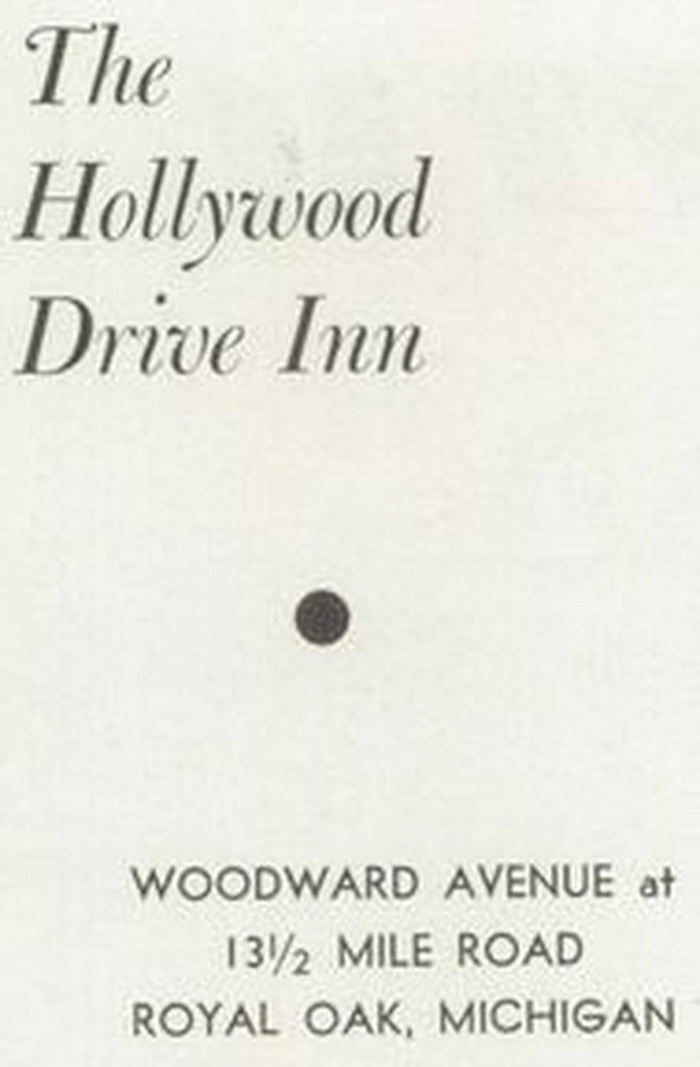 Teds Hollywood Drive Inn - Vintage Yearbook Add Early 1950S (newer photo)